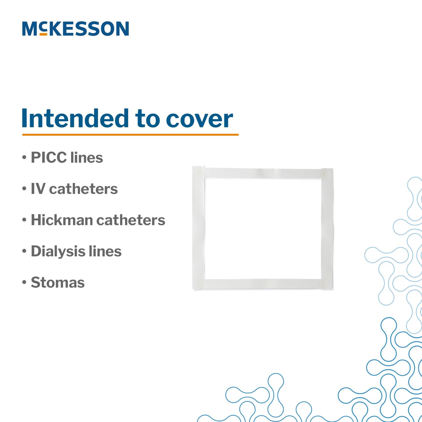 McKesson IV Site Barrier Protector – Clear Waterproof Dressings 9x9 Inch & 10x12 Inch NonSterile