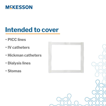 McKesson IV Site Barrier Protector – Clear Waterproof Dressings 9x9 Inch & 10x12 Inch NonSterile