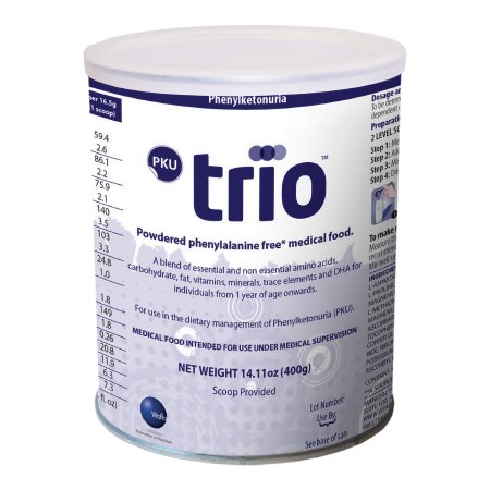 Oral Supplement PKU trio Vanilla Flavor Powder 400 Gram Can