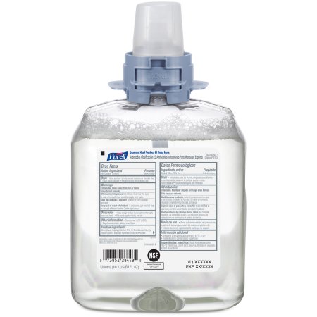 Hand Sanitizer Purell Advanced E3 Rated 1,200 mL Ethyl Alcohol Foaming Dispenser Refill Bottle