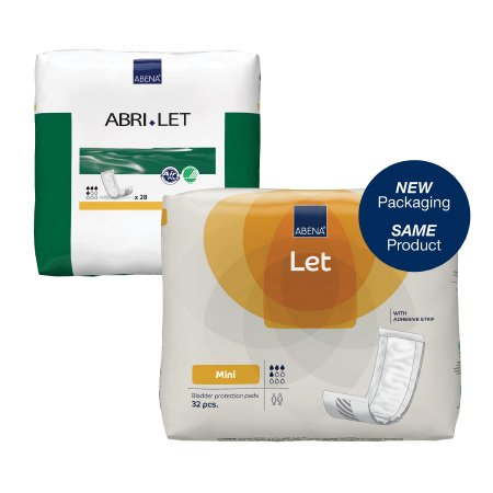 Abri-Let Premium Incontinence Pads – Mini, 6 x 15 Inch, 28 Count