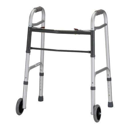 Dual Release Folding Walker Adjustable Height Nova Aluminum Frame 300 lbs. Weight Capacity 29 to 33 Inch Height