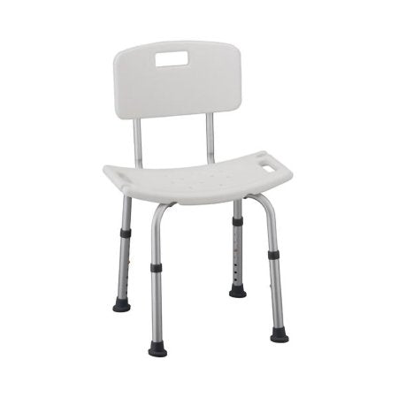 Shower Chair Nova Without Arms Aluminum Frame Removable Backrest 19 Inch Seat Width 300 lbs. Weight Capacity