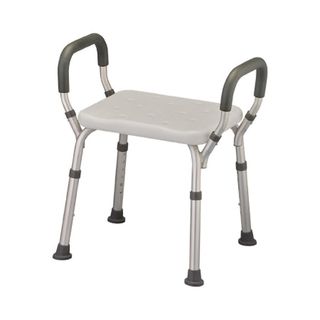 Shower Chair Nova Fixed Arms Aluminum Frame Without Backrest 15-3/4 Inch Seat Width 300 lbs. Weight Capacity