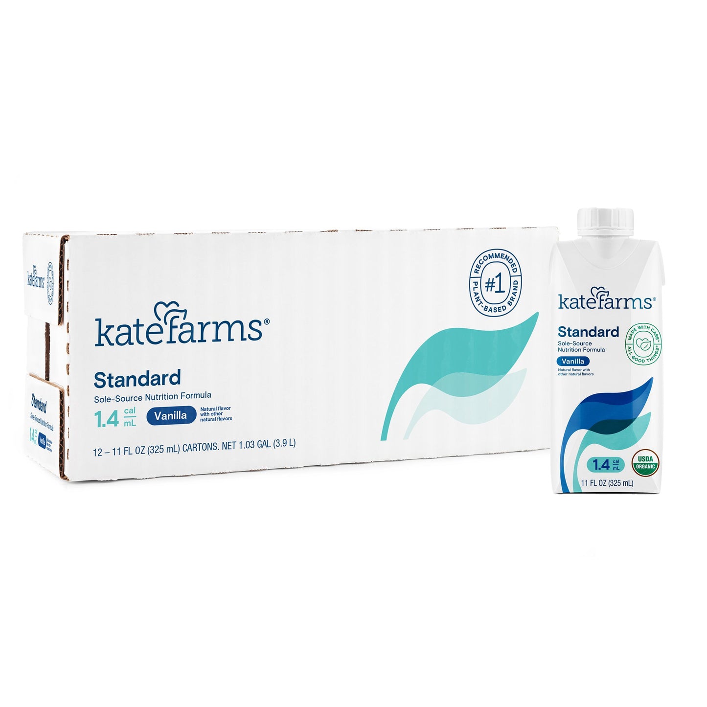 Kate Farms Standard 1.4 Vanilla Flavor Liquid 11 oz Carton Plant-Based High-Calorie Oral Supplement