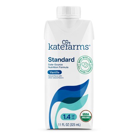 Oral Supplement Kate Farms Standard 1.0/1.4 Vanilla Flavor Liquid 11 oz. Carton