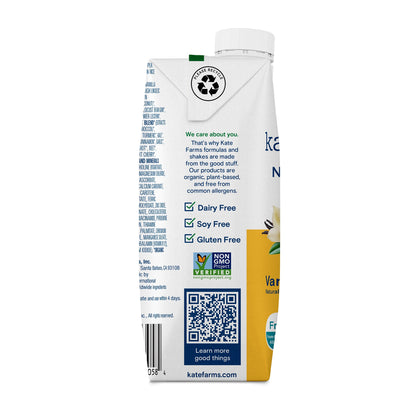 Kate Farms Nutrition Shake Vanilla Flavor Liquid 11 oz Carton Plant-Based Supplement