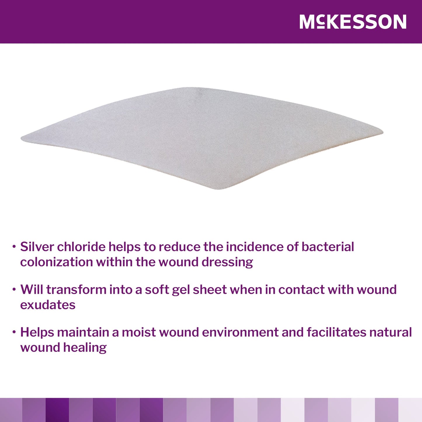 McKesson Silver Collagen Dressing 2 x 2 Inch – Sterile Advanced Wound Care Dressing