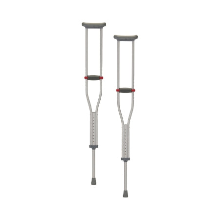 Underarm Crutches Quick Adjust Tall Adult 5 Foot 10 Inch to 6 Foot 6 Inch User Height Aluminum Frame 300 lbs. Weight Capacity