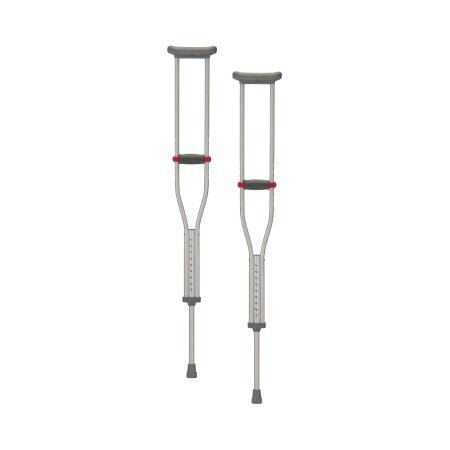 Underarm Crutches Quick Adjust Adult 5 Foot 2 Inch to 5 Foot 10 Inch User Height Aluminum Frame 300 lbs. Weight Capacity