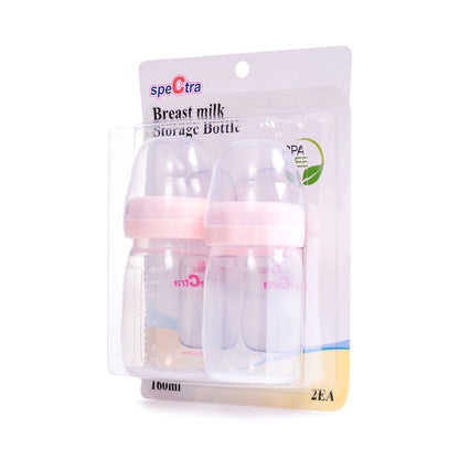 Spectra 5 oz Baby Bottle Set Clear Plastic for Breast Milk Storage