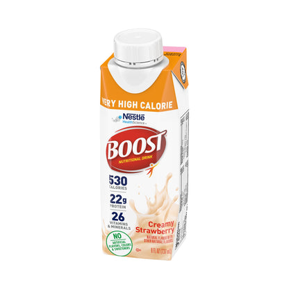 Boost Very High Calorie Oral Nutritional Supplement Strawberry 8 oz Reclosable Carton