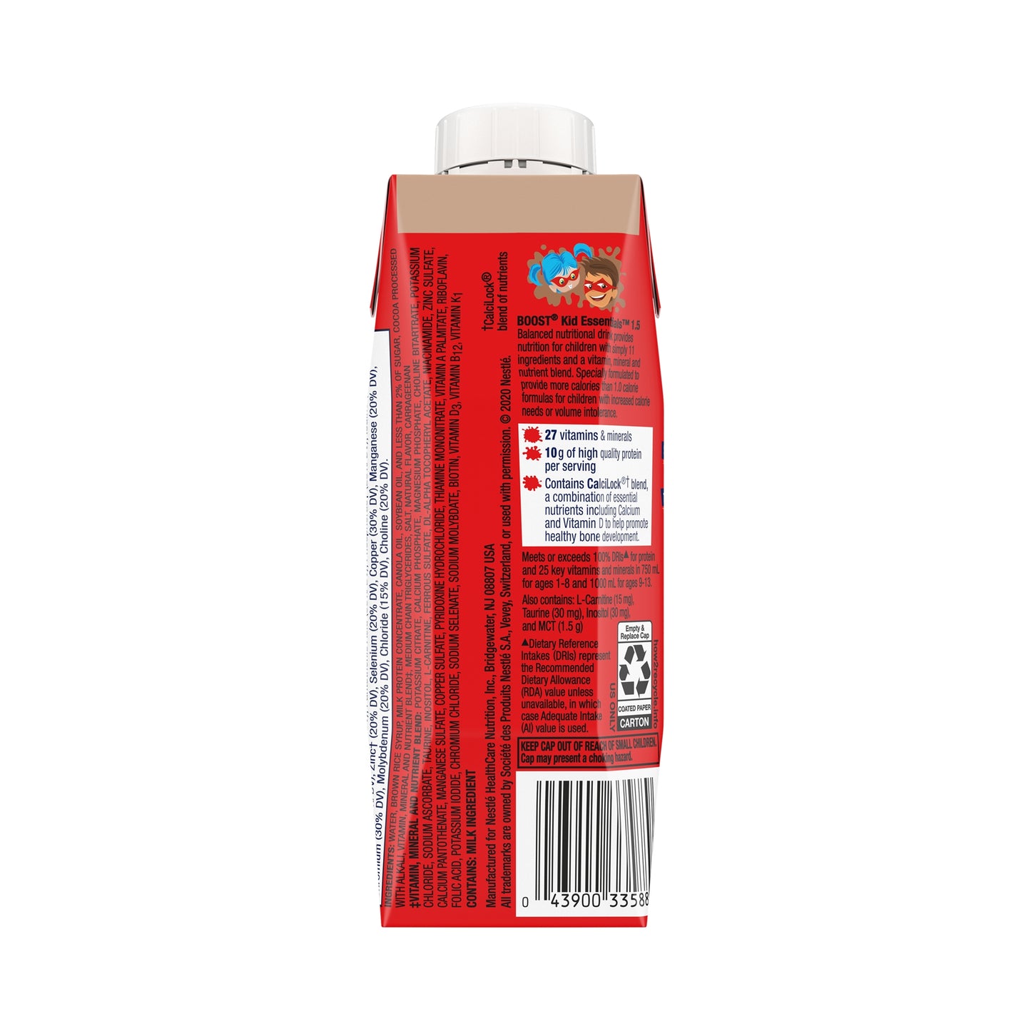 Boost Kid Essentials 1.5 Pediatric Oral Supplement Chocolate Craze 8 oz Carton