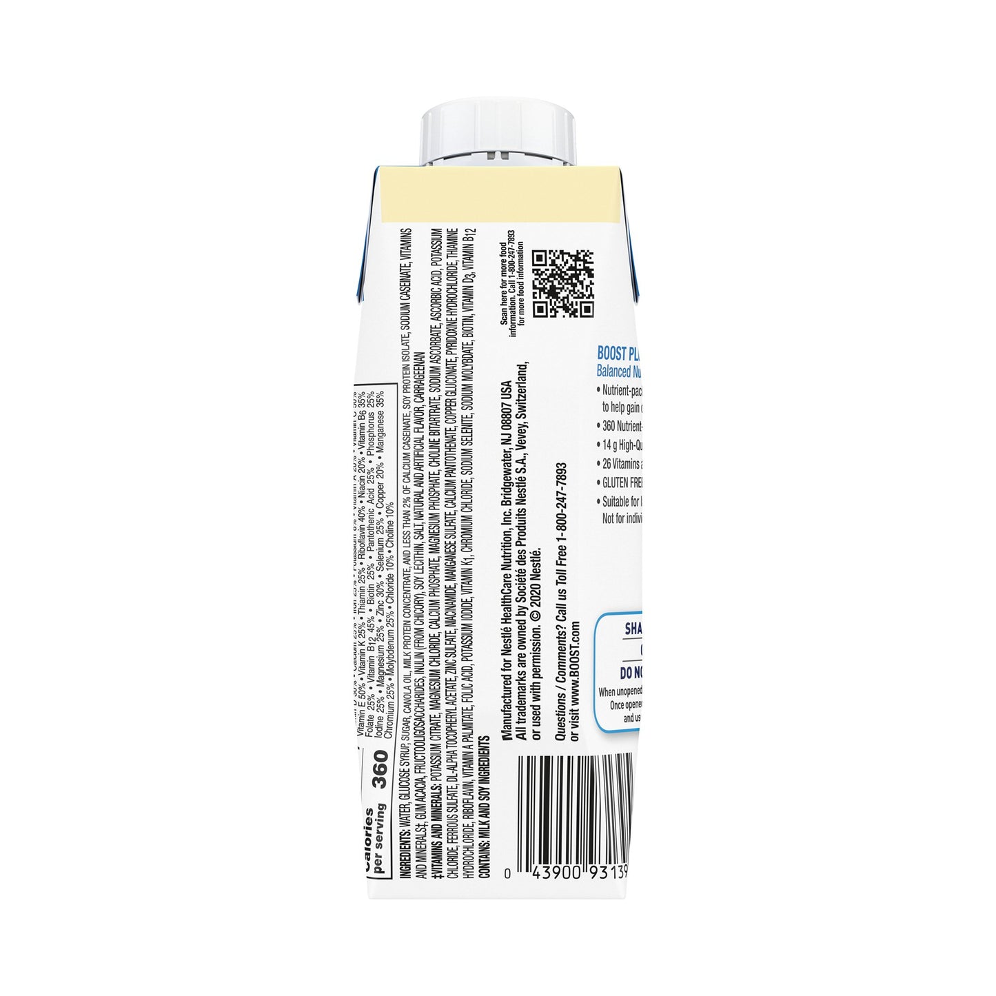 Boost Plus Oral Nutritional Supplement Very Vanilla 8 oz Carton