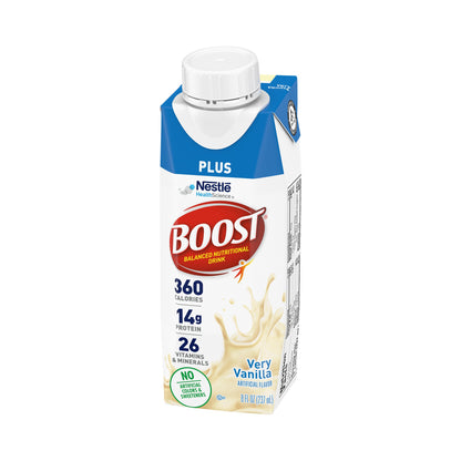 Boost Plus Oral Nutritional Supplement Very Vanilla 8 oz Carton