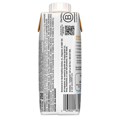 Boost Breeze Clear Liquid Oral Supplement Orange Flavor 8 oz Carton