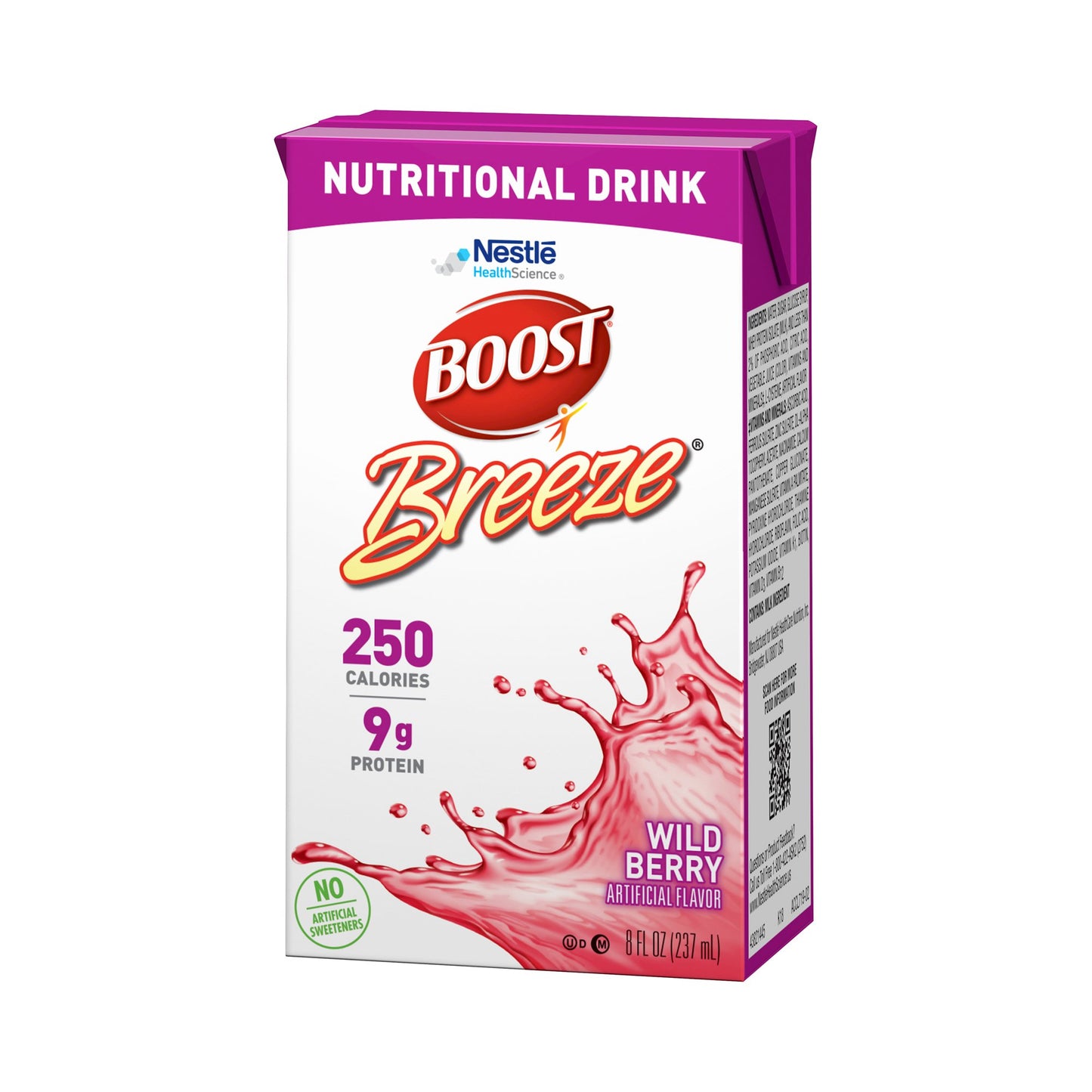 Boost Breeze Clear Liquid Oral Supplement Wild Berry Flavor 8 oz Carton