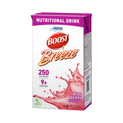 Boost Breeze Clear Liquid Oral Supplement Wild Berry Flavor 8 oz Carton