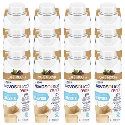 Nestle Novasource Renal Café Mocha Oral Supplement 8 oz Liquid Carton for Kidney Health