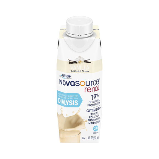 Nestle Novasource Renal Vanilla Oral Supplement 8 oz Liquid Carton for Kidney Health