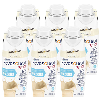 Nestle Novasource Renal Vanilla Oral Supplement 8 oz Liquid Carton for Kidney Health