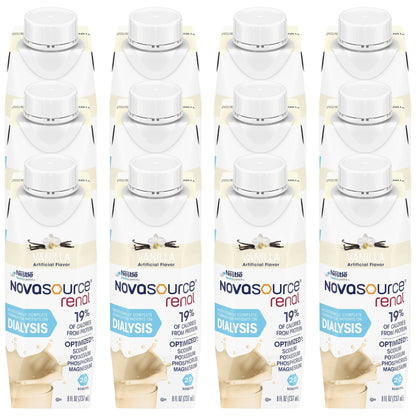 Nestle Novasource Renal Vanilla Oral Supplement 8 oz Liquid Carton for Kidney Health