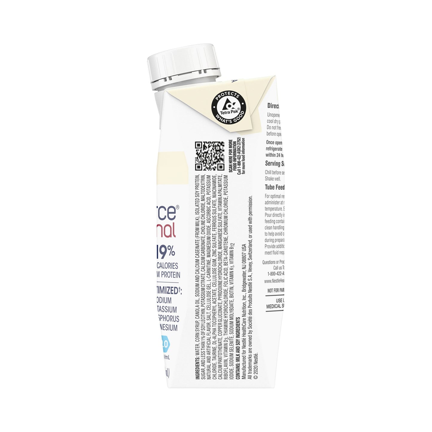 Nestle Novasource Renal Vanilla Oral Supplement 8 oz Liquid Carton for Kidney Health