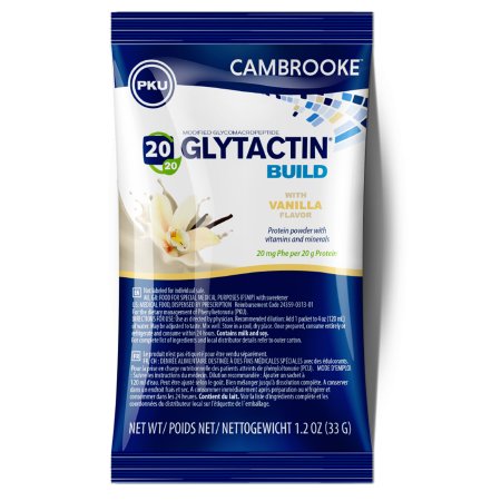 Oral Supplement Glytactin BUILD 20/20 Vanilla Flavor Powder 1.2 oz. Individual Packet