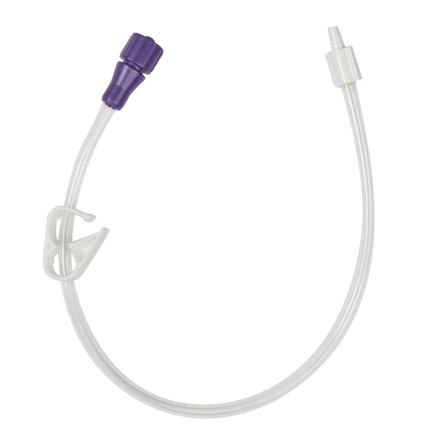 McKesson Bolus Enteral Feeding Extension Tube Set 12 Inch ENFit Secure Lock Straight Connector with Clamp NonSterile