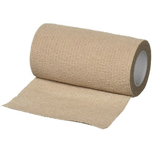 Cardinal Health Cohesive Bandage 4 Inch x 5 Yard Self-Adherent Tan Standard Compression Wrap