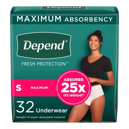 Female Adult Underwear Depend Fresh Protection Waistband