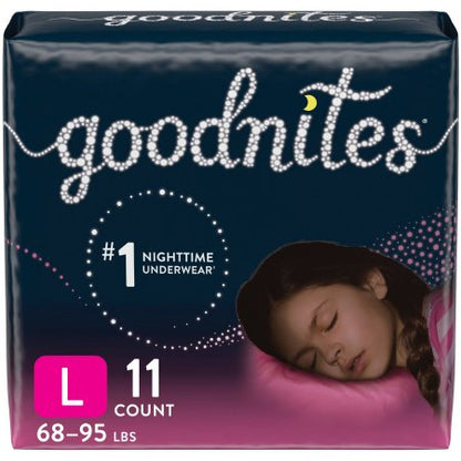 Female Youth Absorbent Underwear GoodNites Pull On with Tear Away Seams X-Small Disposable Heavy Absorbency