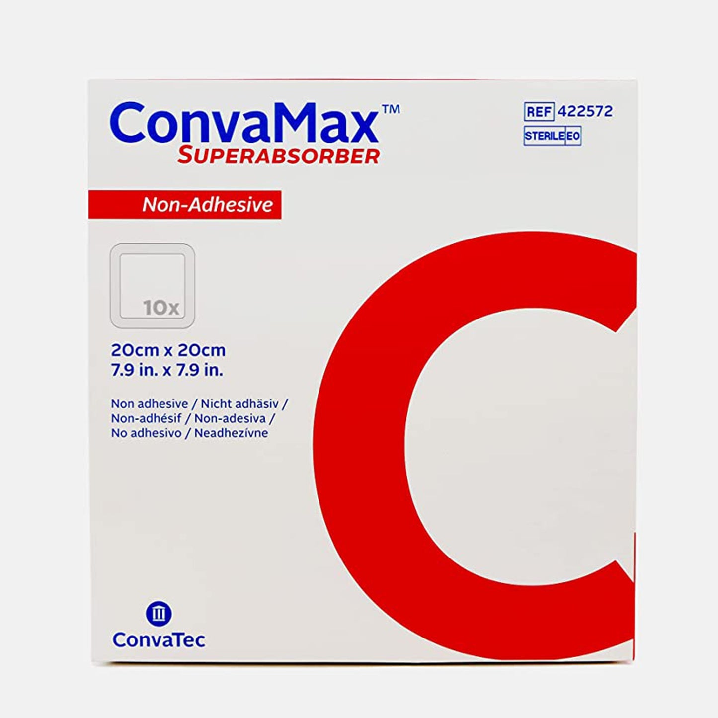 ConvaMax Superabsorber Super Absorbent Dressing 8 x 8 Inch – Sterile Square