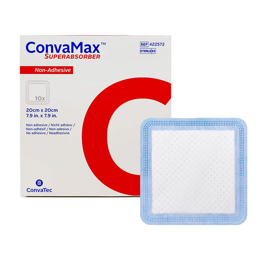 ConvaMax Superabsorber Super Absorbent Dressing 8 x 8 Inch – Sterile Square