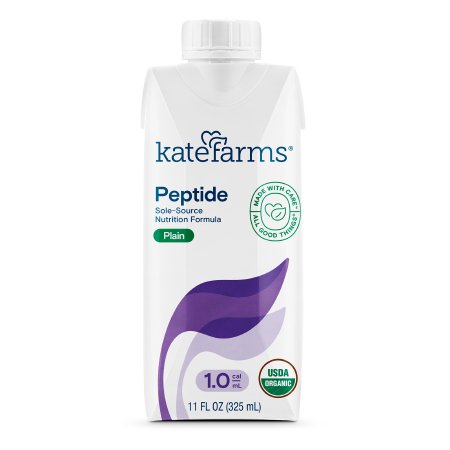 Oral Supplement Kate Farms Peptide 1.0/1.5 Plain Flavor Liquid 11 oz. Carton