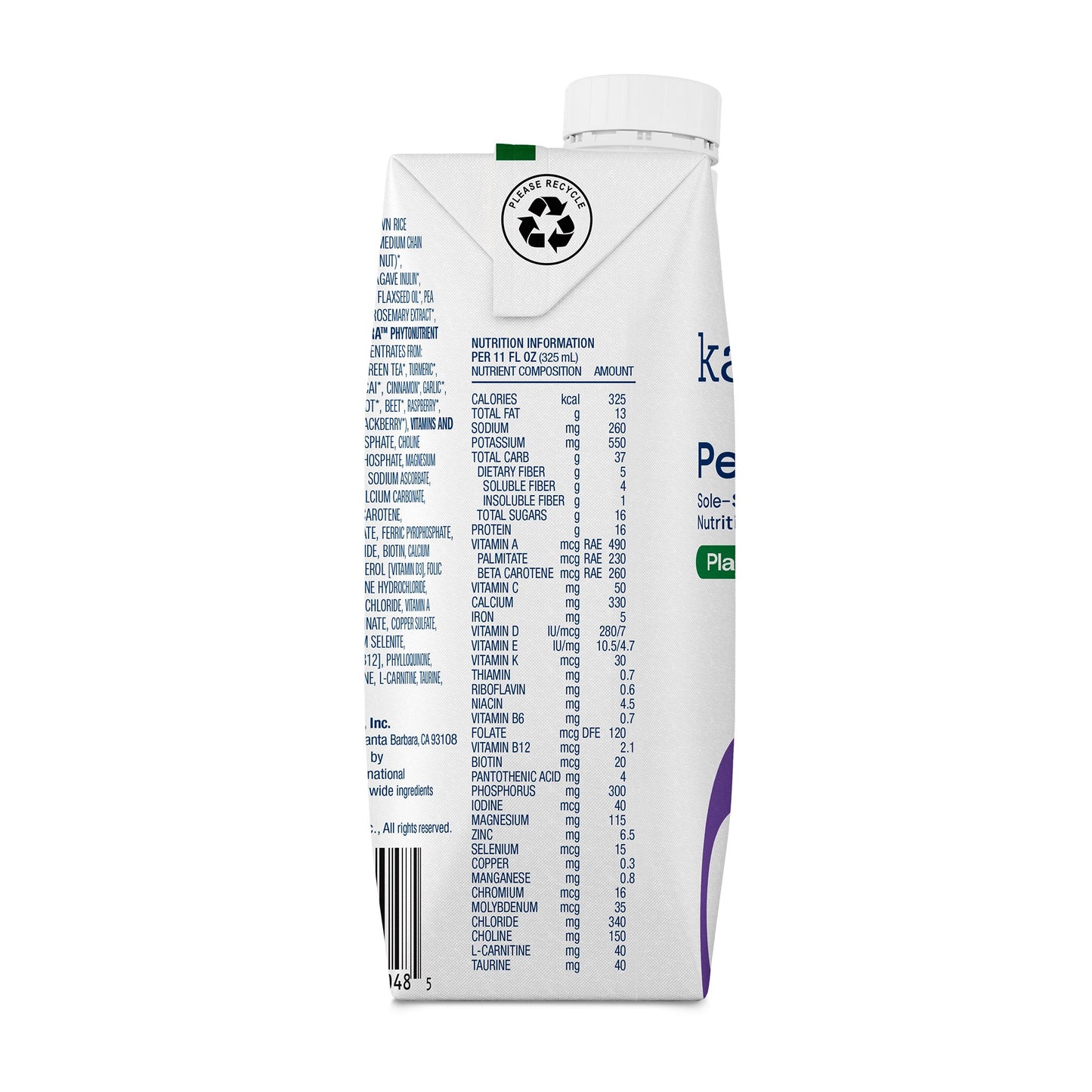 Kate Farms Peptide 1.0 Plain Flavor Liquid 11 oz Carton Plant-Based Supplement