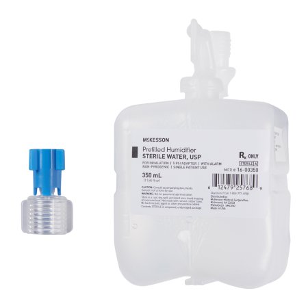McKesson Humidifier Bottle with Adapter 550 mL Sterile Water Adult / Pediatric