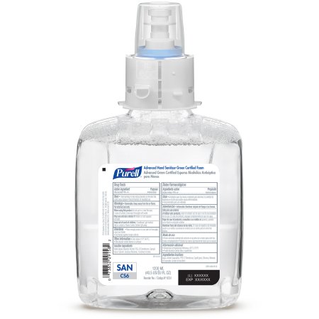 Hand Sanitizer Purell Advanced 1200 mL Ethyl Alcohol Foaming Dispenser Refill Bottle