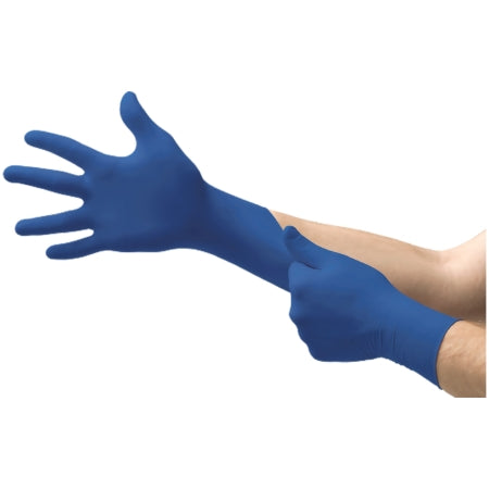 Exam Glove Micro-Touch NonSterile Nitrile Standard Cuff Length Textured Fingertips Blue Chemo Tested