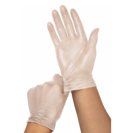 Exam Glove NonSterile Vinyl Standard Cuff Length Smooth Clear Not Rated