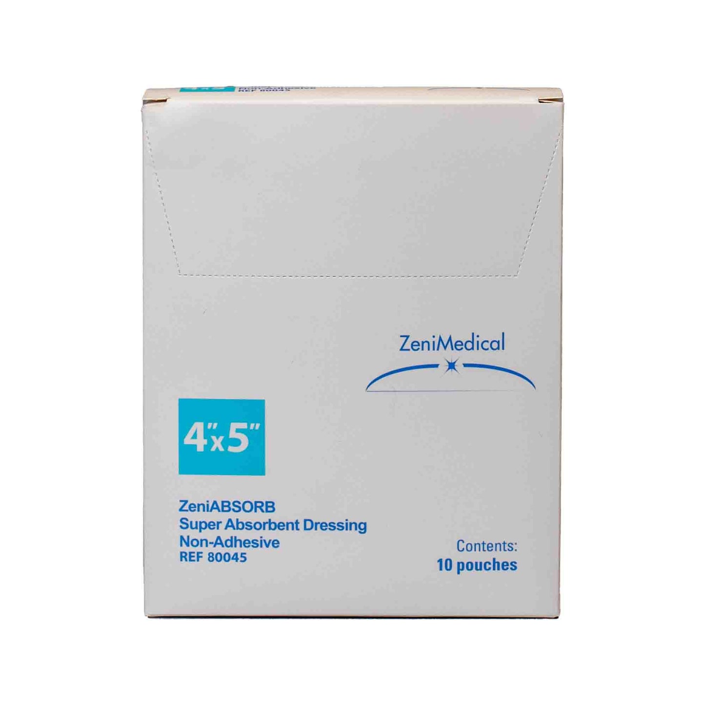 ZeniABSORB Super Absorbent Dressing 4 x 5 Inch Sterile Rectangle Dressing