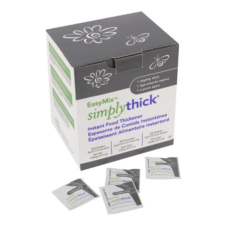 Food and Beverage Thickener SimplyThick Easy Mix 4 oz. Individual Packet Unflavored Gel IDDSI Level 1 Slightly Thick