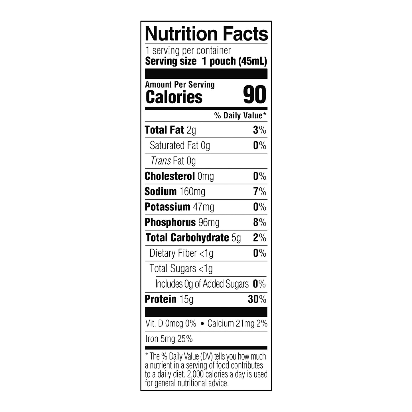 ProSource TF Free Unflavored Liquid Protein Tube Feeding Supplement 1.5 oz Pouch
