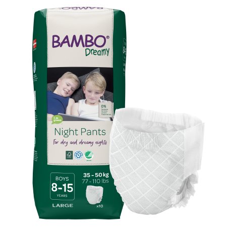 Female Youth Training Pants Bambo Dreamy Pull On with Tear Away Seams Size 8 to 15 Years Disposable Heavy Absorbency