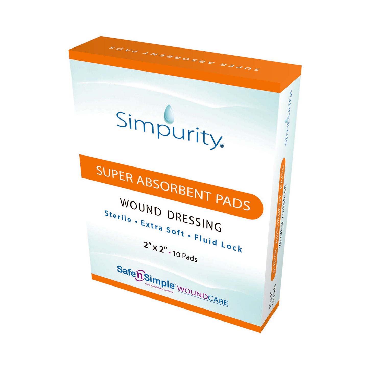 Simpurity Super Absorbent Dressing 2 x 2 Inch Sterile Square Dressing