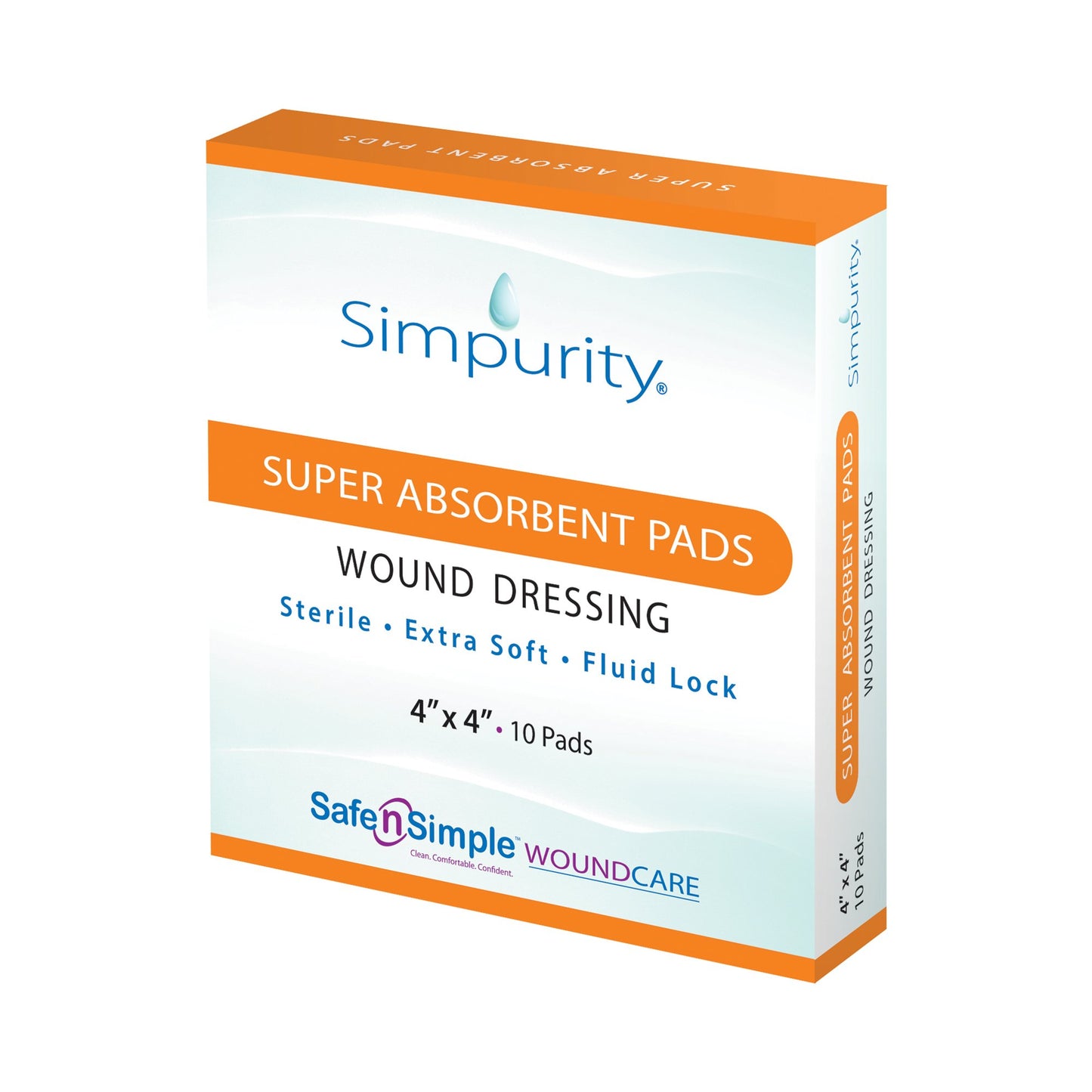 Simpurity Super Absorbent Dressing 4 x 4 Inch Sterile Square Dressing