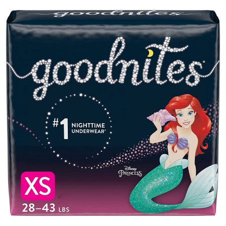 Female Youth Absorbent Underwear GoodNites Pull On with Tear Away Seams X-Small Disposable Heavy Absorbency