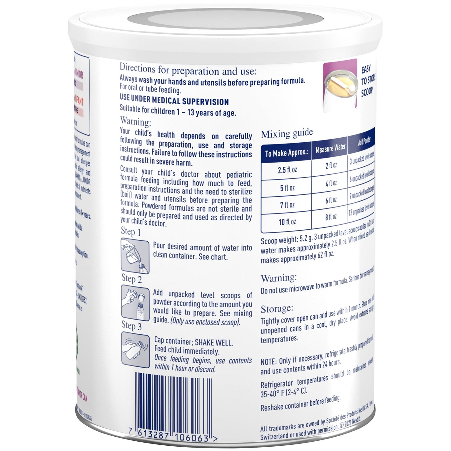 Alfamino Junior Pediatric Oral Supplement Vanilla 14.1 oz Can