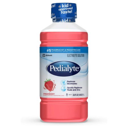 Oral Electrolyte Solution Pedialyte Classic Strawberry Flavor 33.8 oz. Electrolyte