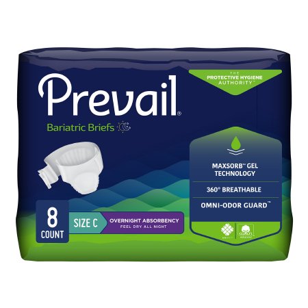 Brief Prevail Bariatric Size C Disposable Heavy Absorbency